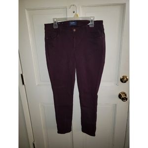 Burgundy jeans